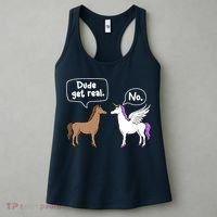 Dude Get Real Mythical Animal Rainbow Unicorn Magical Women's Tank Top thumb 3