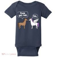 Dude Get Real Mythical Animal Rainbow Unicorn Magical Baby Bodysuit thumb 0