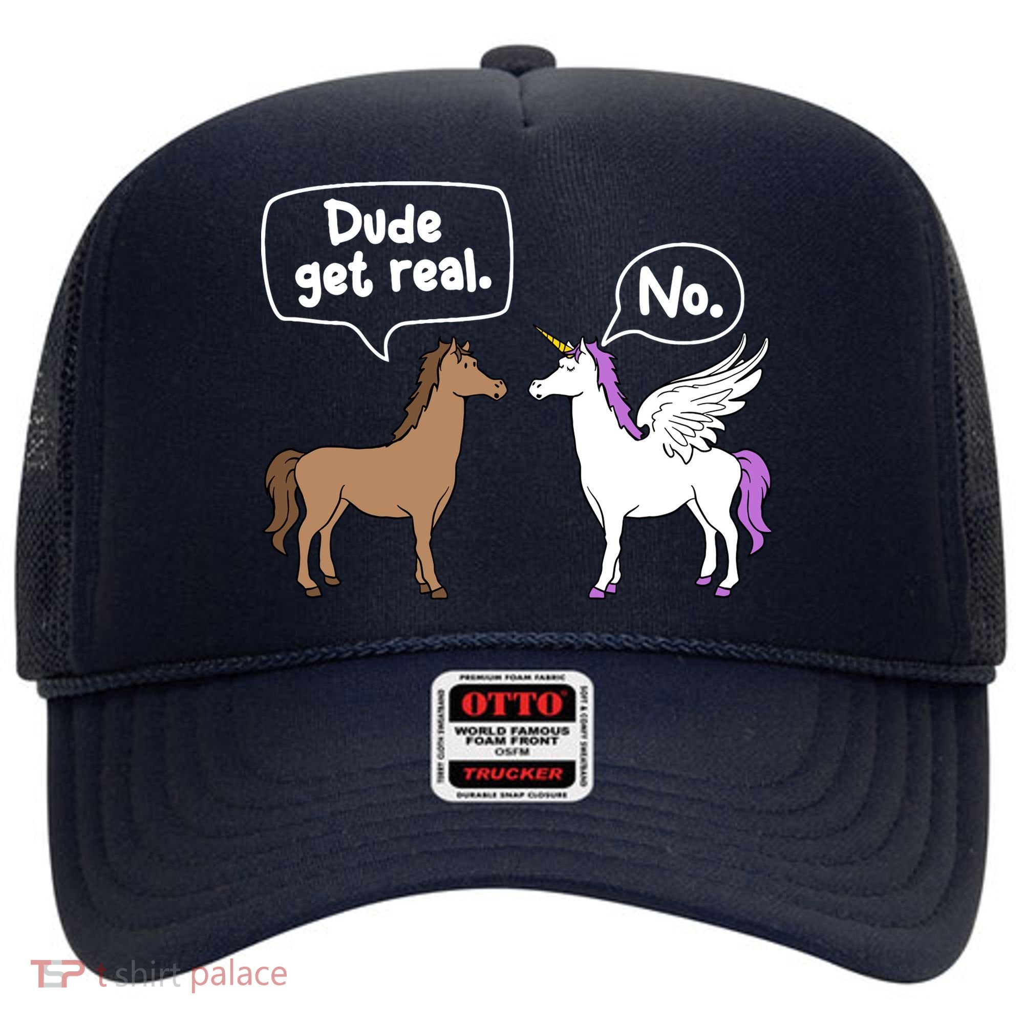 Dude Get Real Mythical Animal Rainbow Unicorn Magical Hat