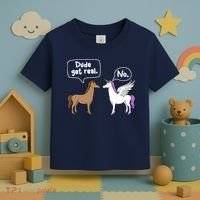 Dude Get Real Mythical Animal Rainbow Unicorn Magical Toddler T-Shirt thumb 3