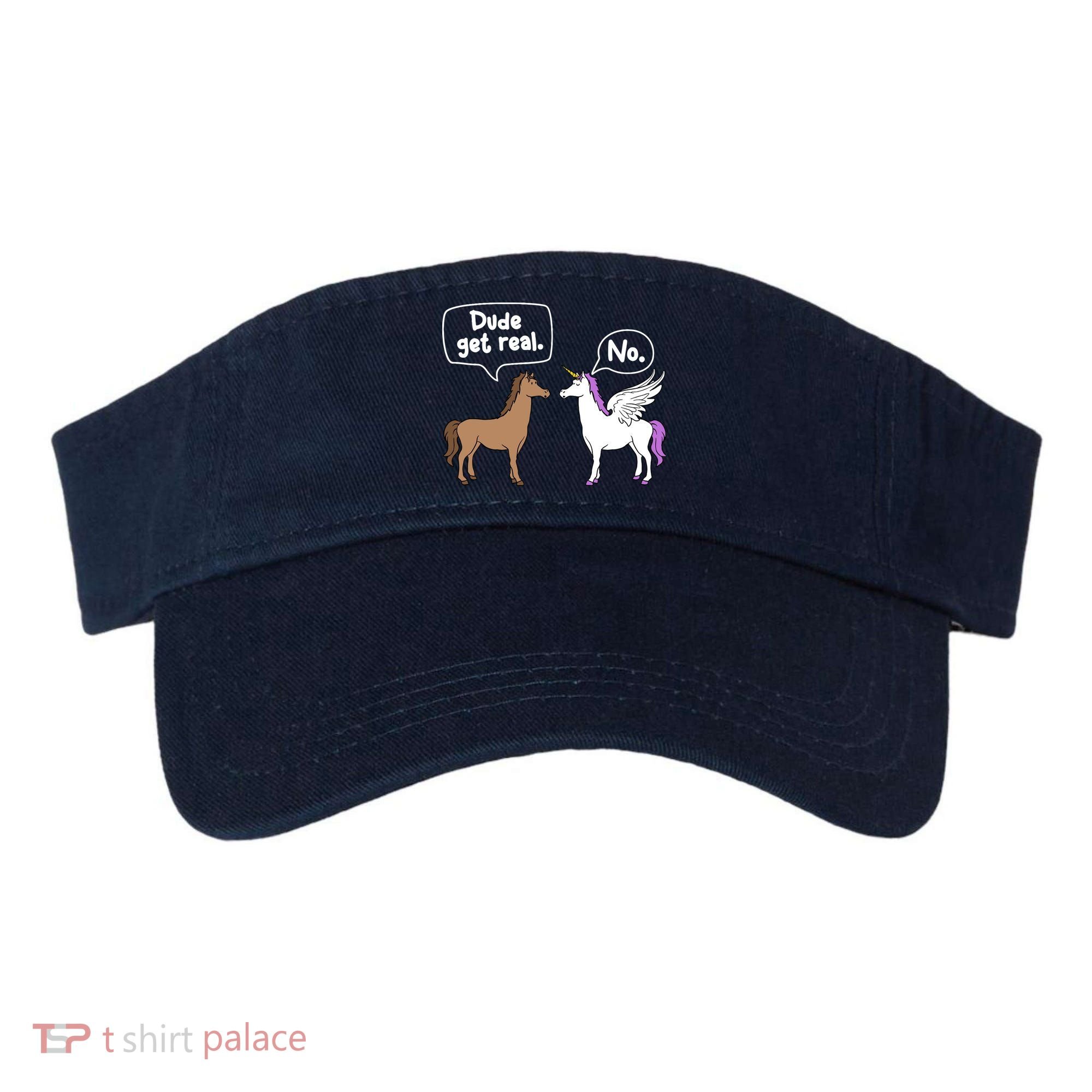 Dude Get Real Mythical Animal Rainbow Unicorn Magical Visor
