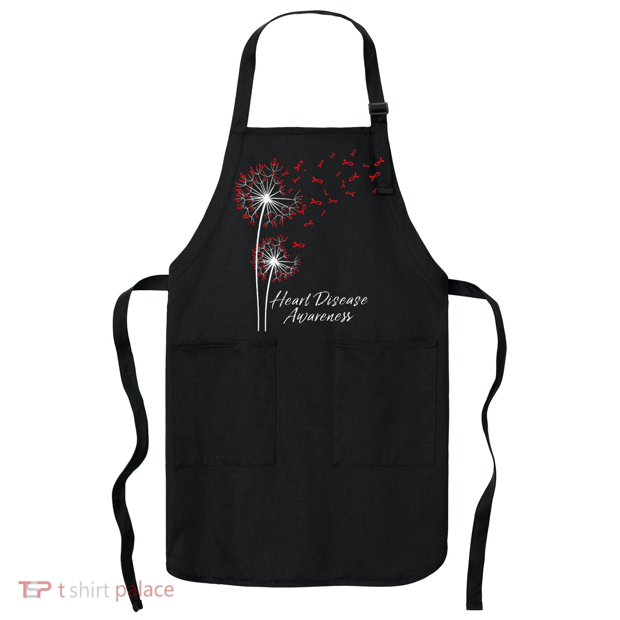 Dandelion Go Red Ribbon Heart Disease Awareness Month Apron