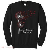 Dandelion Go Red Ribbon Heart Disease Awareness Month Sweatshirt thumb 0