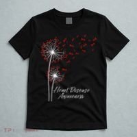 Dandelion Go Red Ribbon Heart Disease Awareness Month T-Shirt thumb 5
