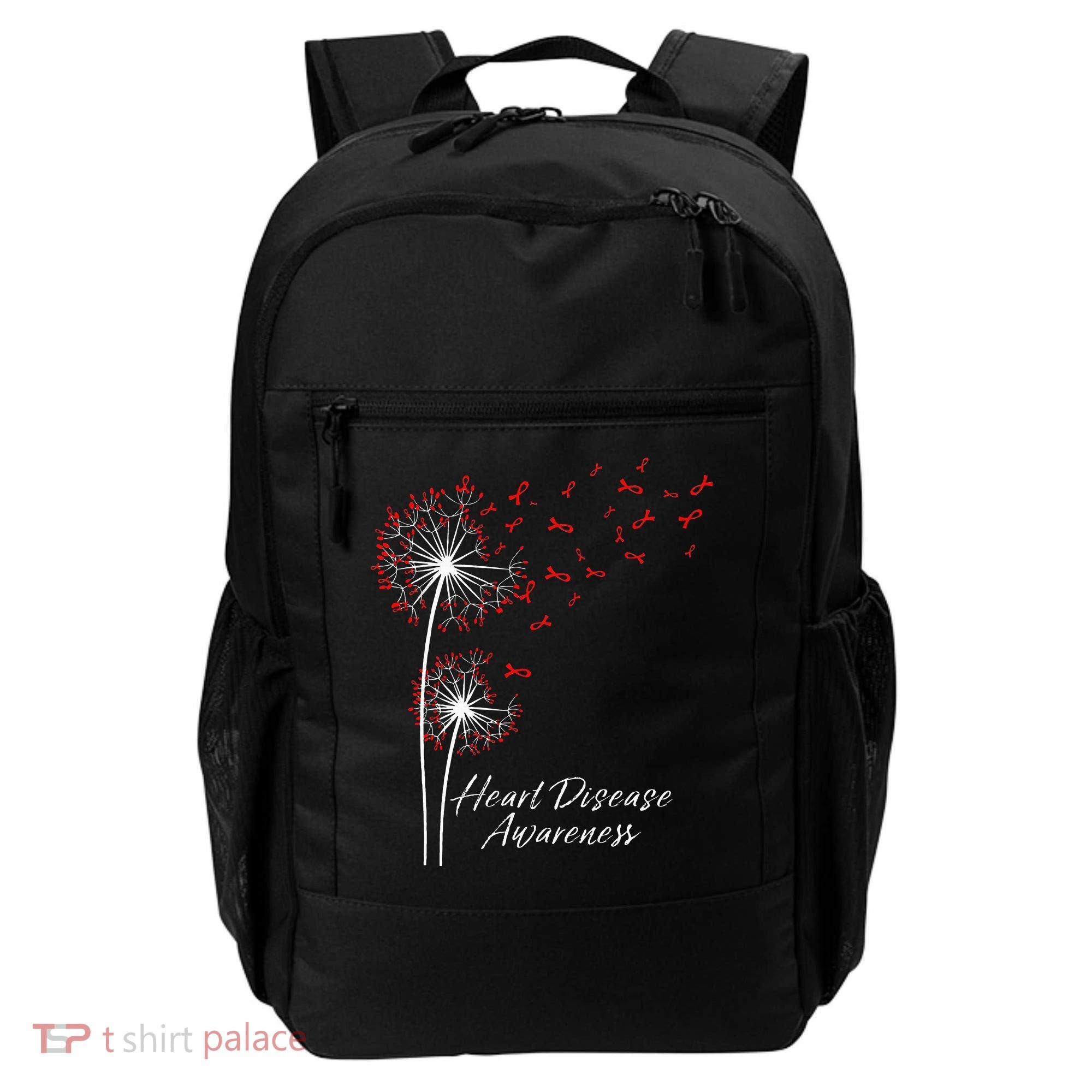 Dandelion Go Red Ribbon Heart Disease Awareness Month Backpack
