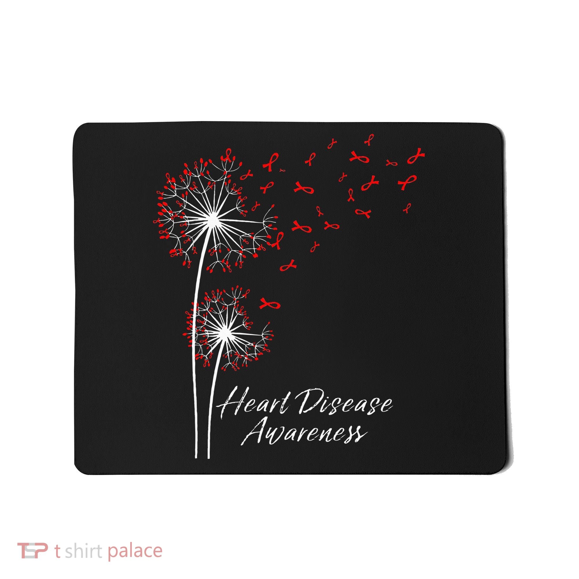 Dandelion Go Red Ribbon Heart Disease Awareness Month Mousepad
