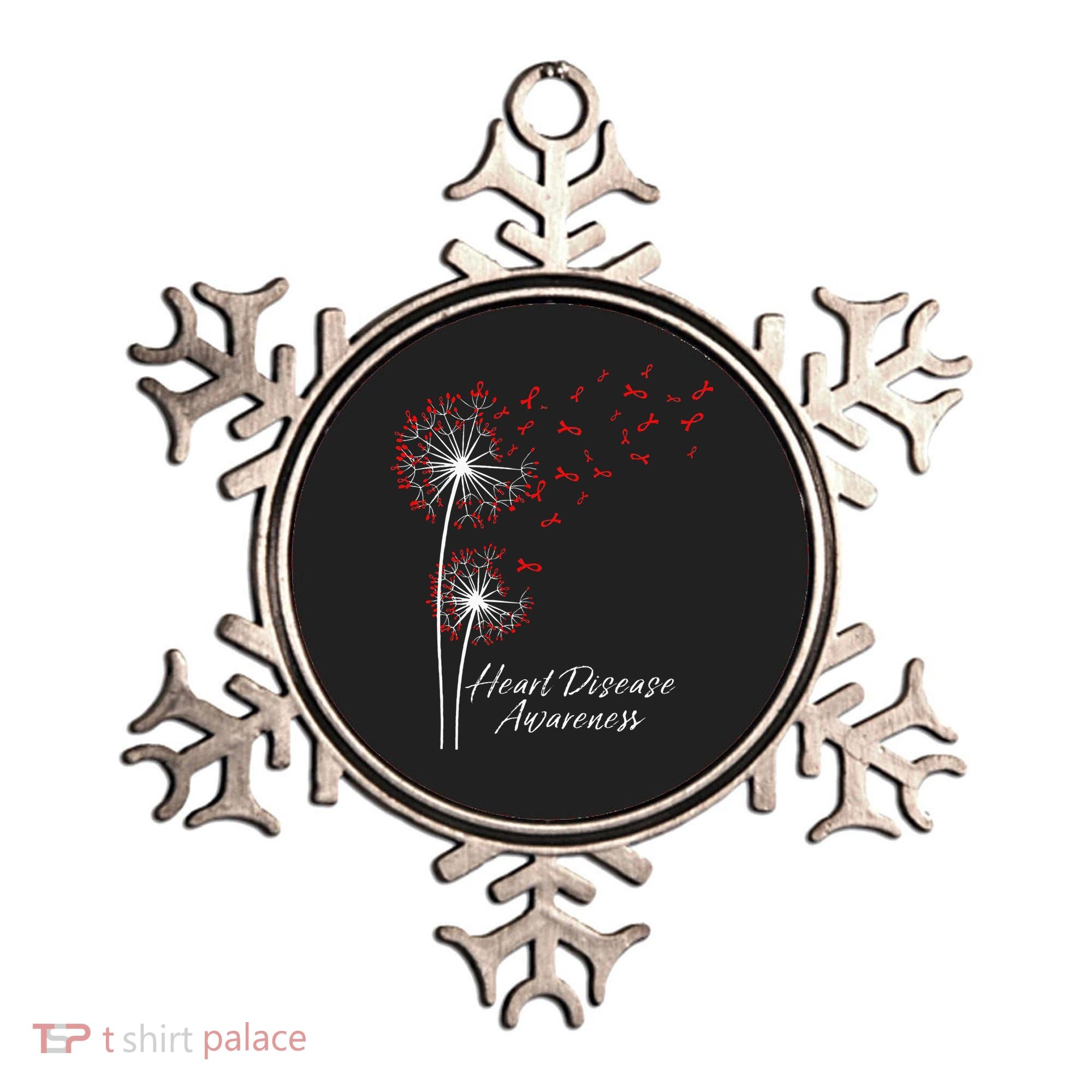 Dandelion Go Red Ribbon Heart Disease Awareness Month Ornament