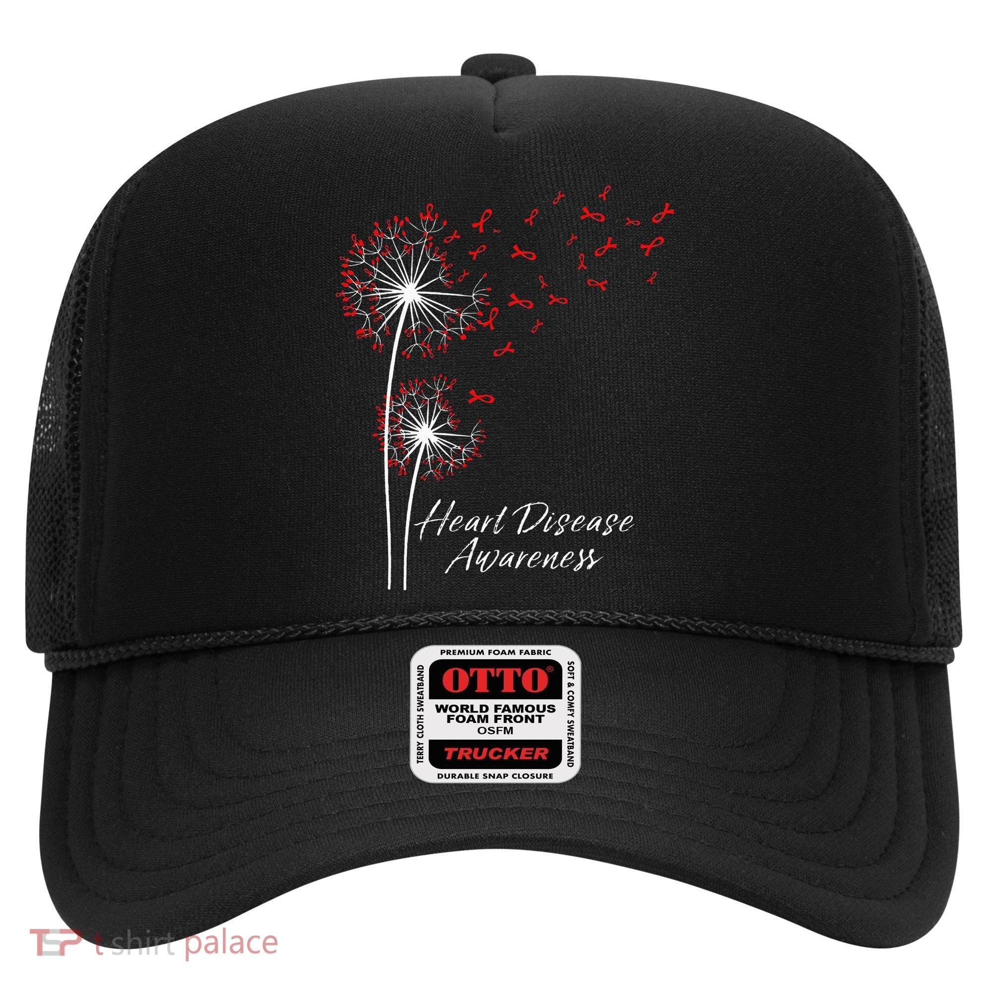 Dandelion Go Red Ribbon Heart Disease Awareness Month Hat