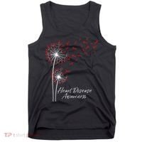 Dandelion Go Red Ribbon Heart Disease Awareness Month Tank Top thumb 0