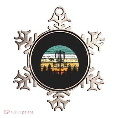 Disc Golf Retro Shirt, Sunset Vintage Frisbee Golf Ornament
