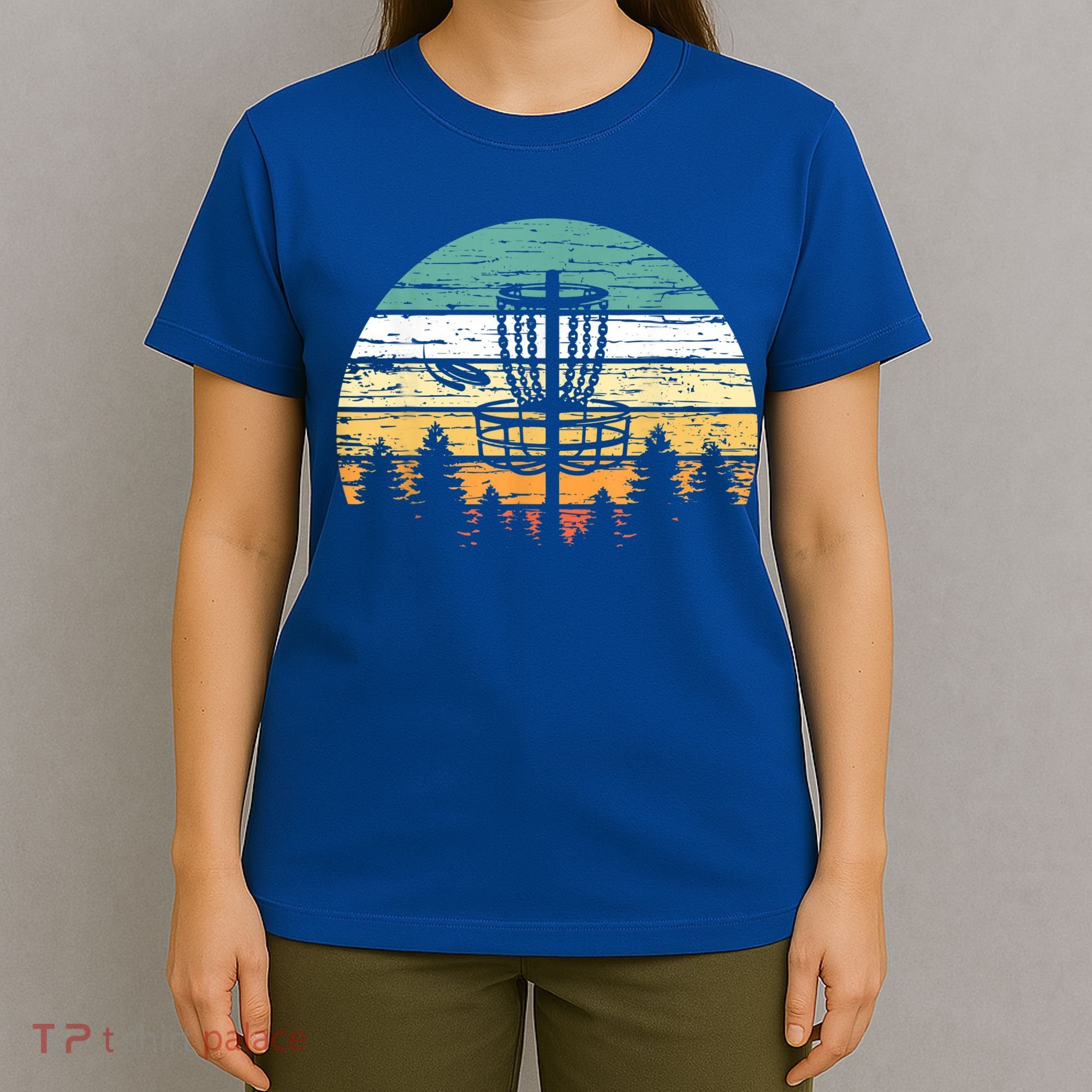 Disc Golf Retro Shirt, Sunset Vintage Frisbee Golf T-Shirt