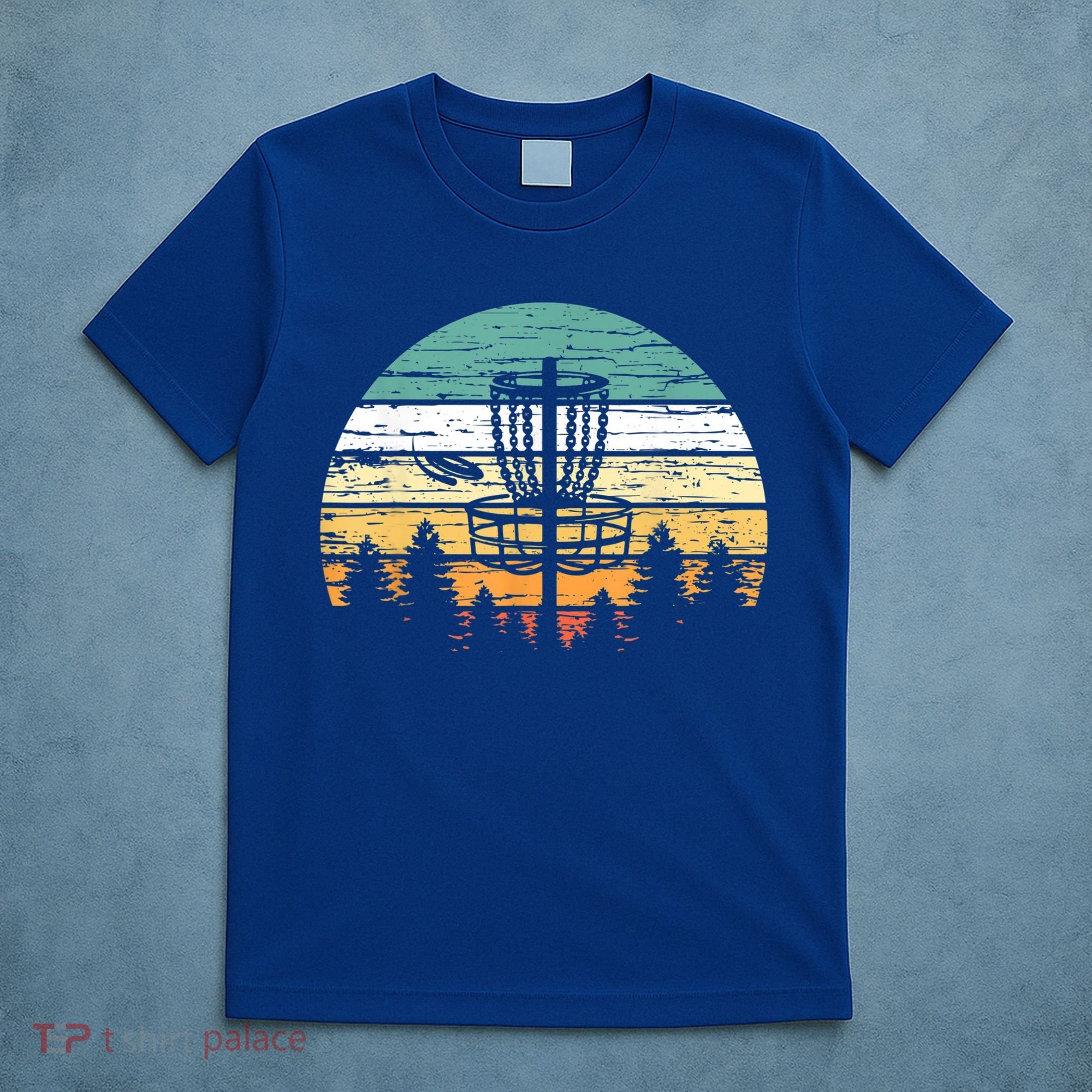 Disc Golf Retro Shirt, Sunset Vintage Frisbee Golf T-Shirt