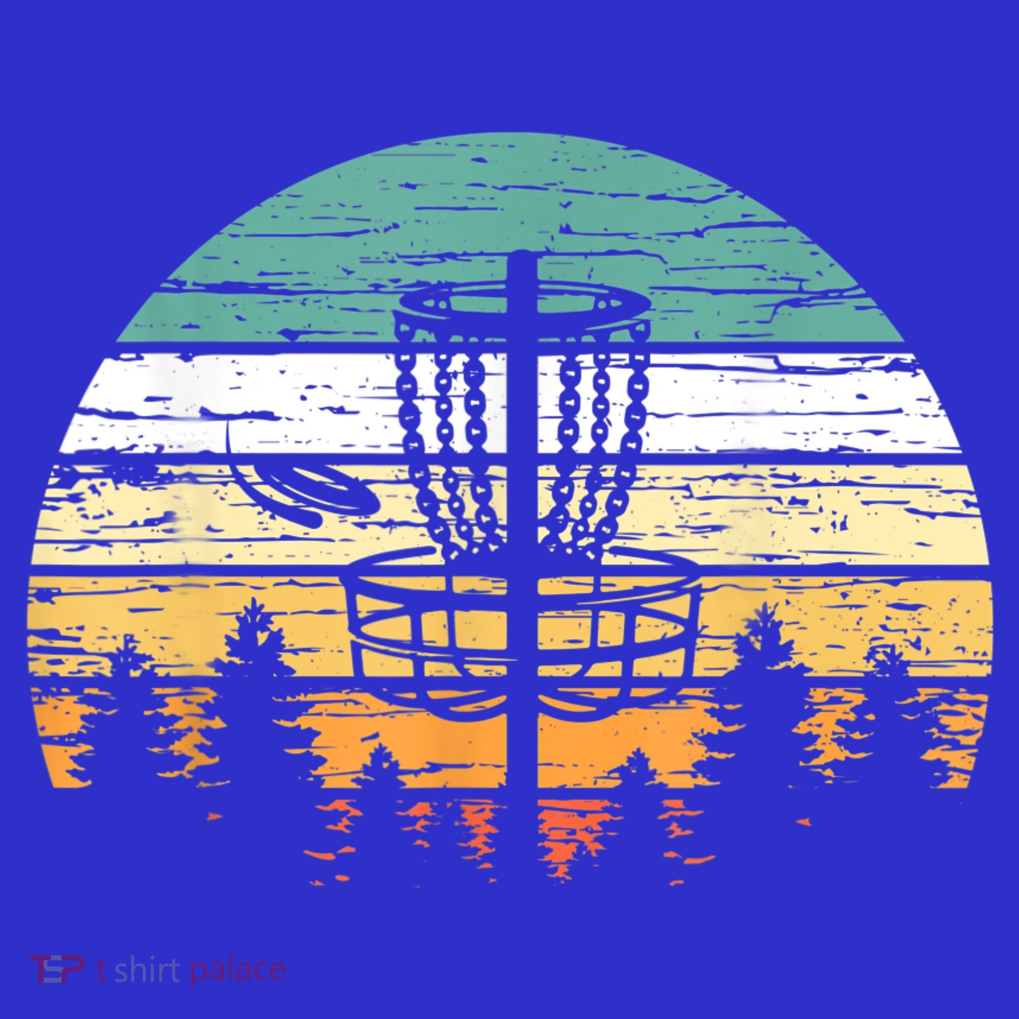 Disc Golf Retro Shirt, Sunset Vintage Frisbee Golf T-Shirt