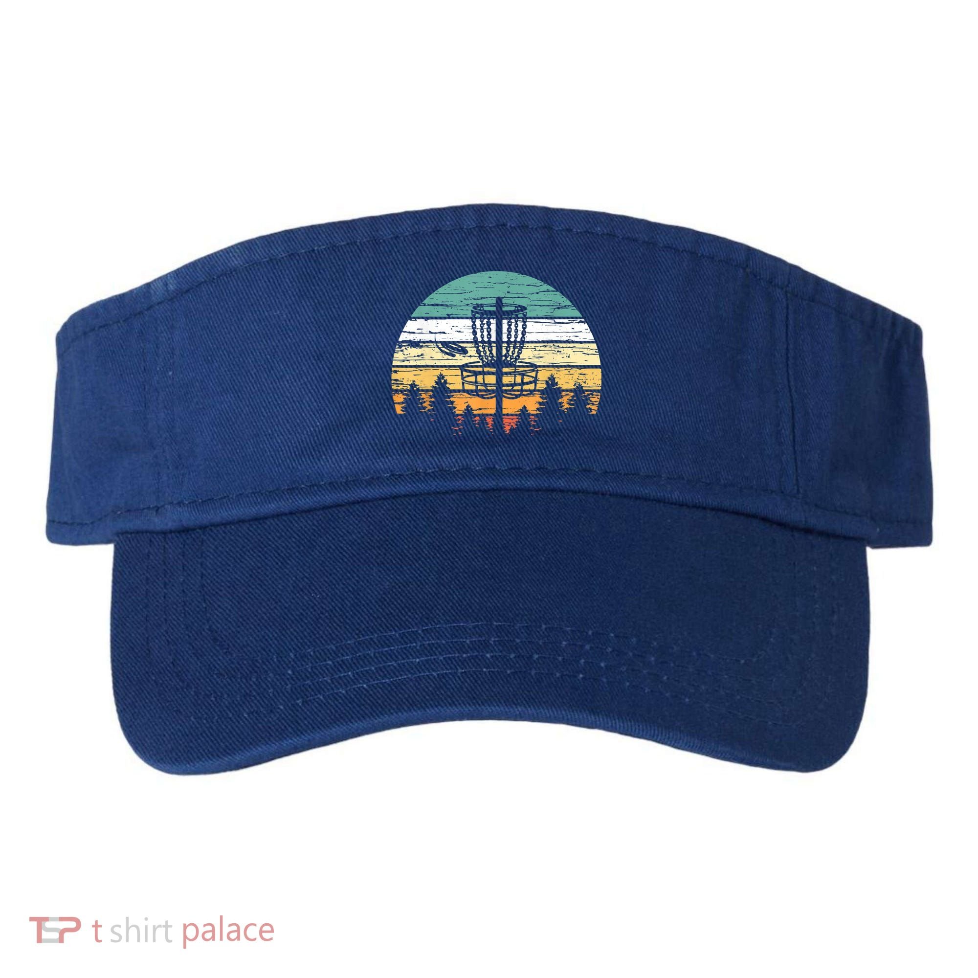Disc Golf Retro Shirt, Sunset Vintage Frisbee Golf Visor