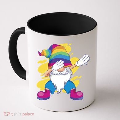 Dabbing Gnome Rainbow Coffee Mug