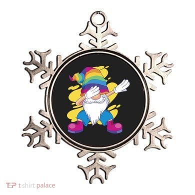 Dabbing Gnome Rainbow Ornament
