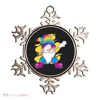 Dabbing Gnome Rainbow Ornament