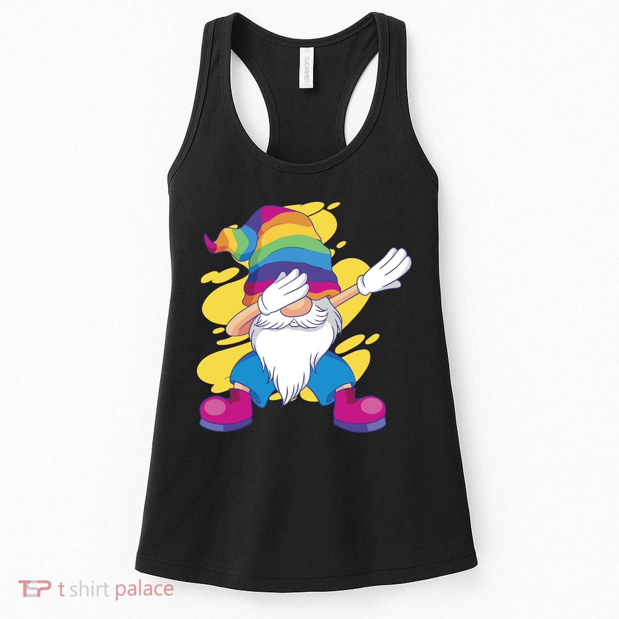 Dabbing Gnome Rainbow Women's Tank Top