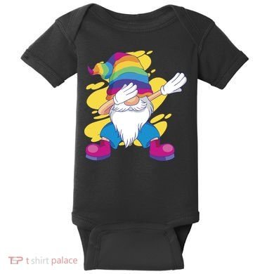Dabbing Gnome Rainbow Baby Bodysuit
