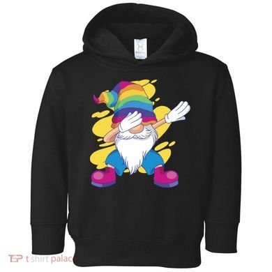 Dabbing Gnome Rainbow Toddler Hoodie