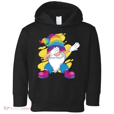 Dabbing Gnome Rainbow Toddler Hoodie