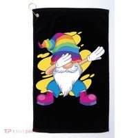 Dabbing Gnome Rainbow Golf Towel thumb 0