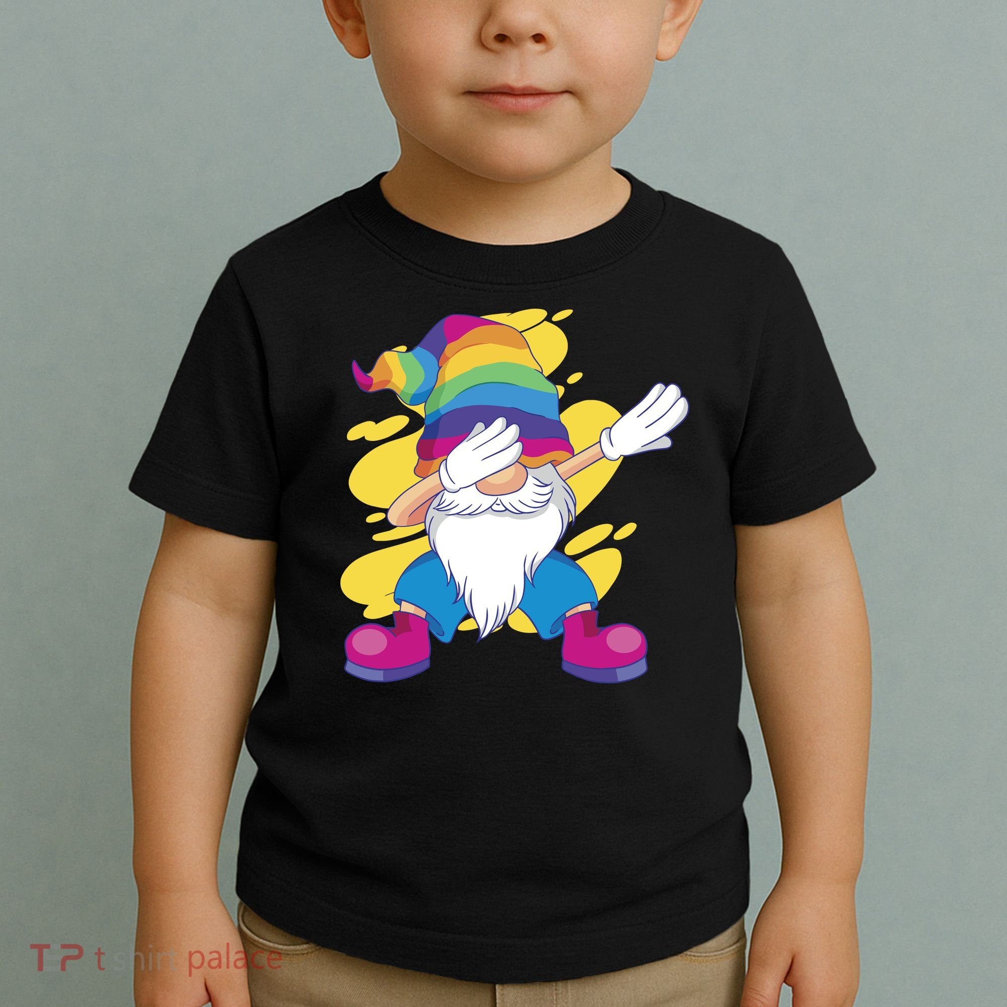 Dabbing Gnome Rainbow Toddler T-Shirt