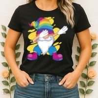 Dabbing Gnome Rainbow Women's T-Shirt thumb 2