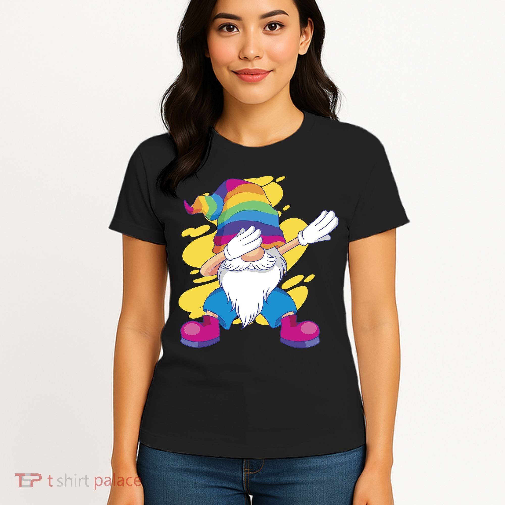 Dabbing Gnome Rainbow Women's T-Shirt