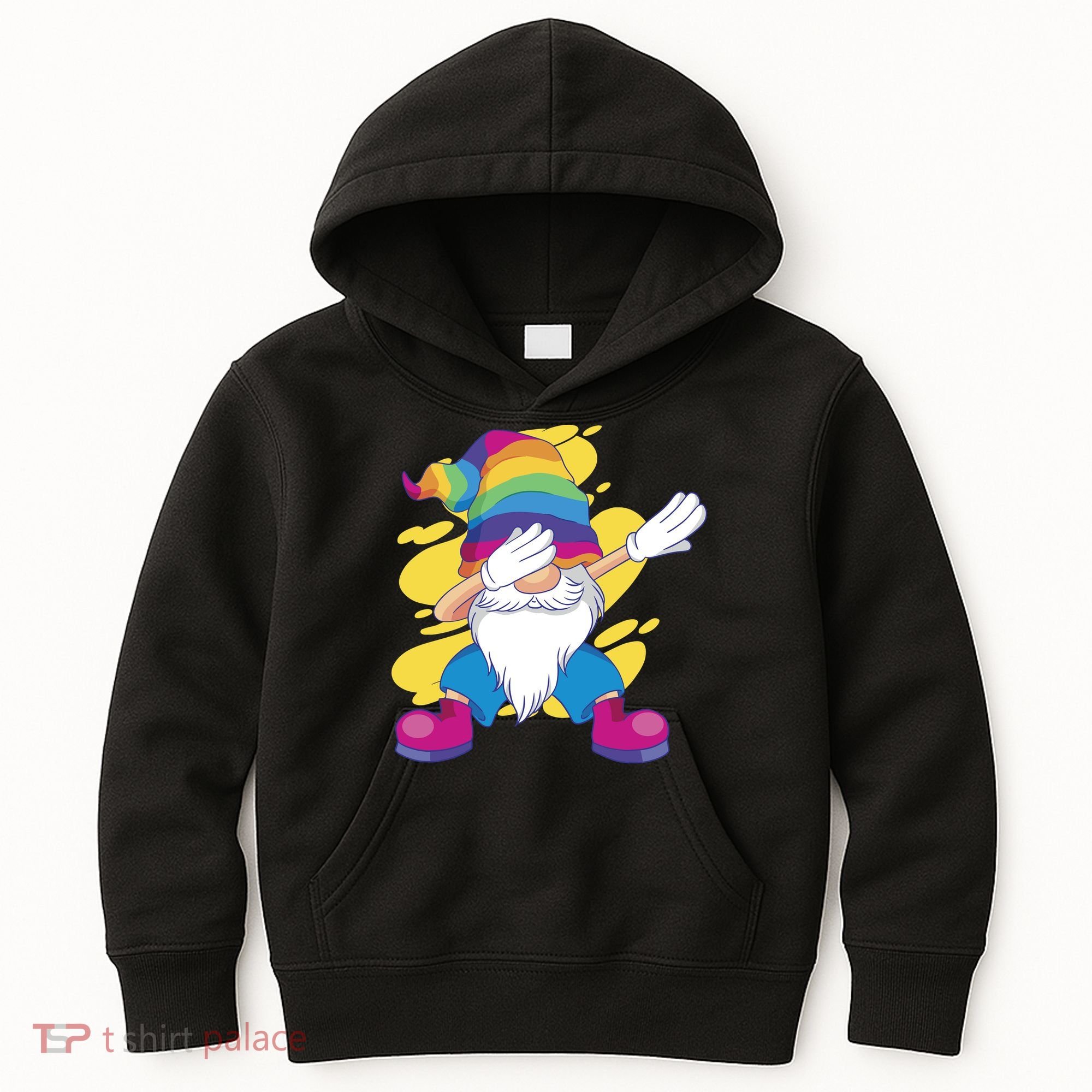 Dabbing Gnome Rainbow Kids Hoodie