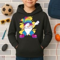 Dabbing Gnome Rainbow Kids Hoodie thumb 2