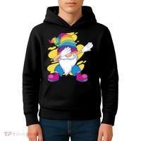 Dabbing Gnome Rainbow Kids Hoodie thumb 4