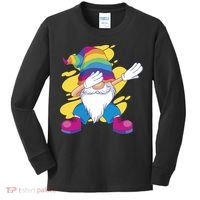 Dabbing Gnome Rainbow Kids Long Sleeve Shirt thumb 0