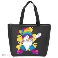 Dabbing Gnome Rainbow Tote Bag thumb 0
