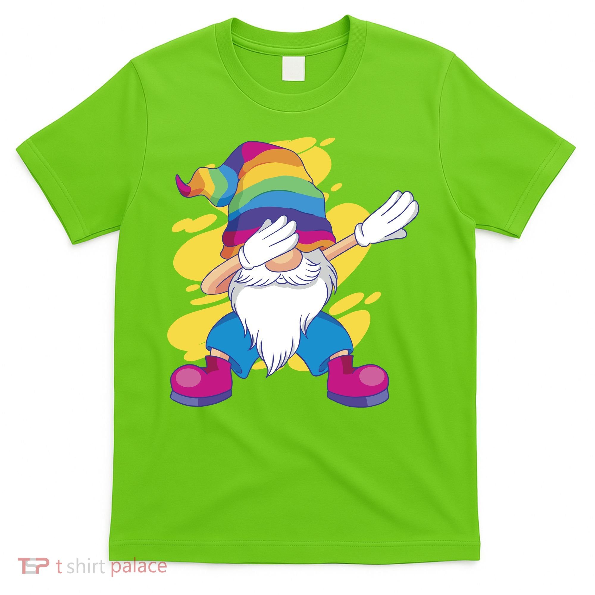 Dabbing Gnome Rainbow T-Shirt