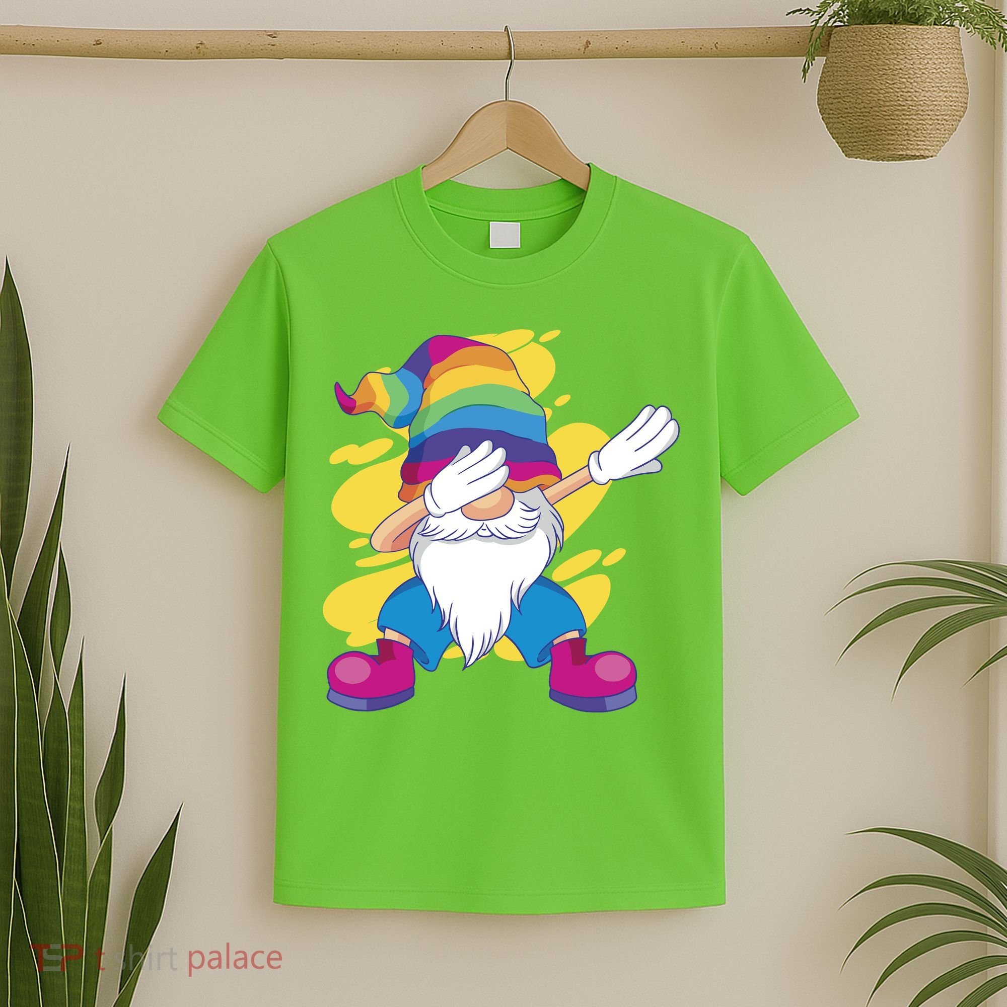 Dabbing Gnome Rainbow T-Shirt