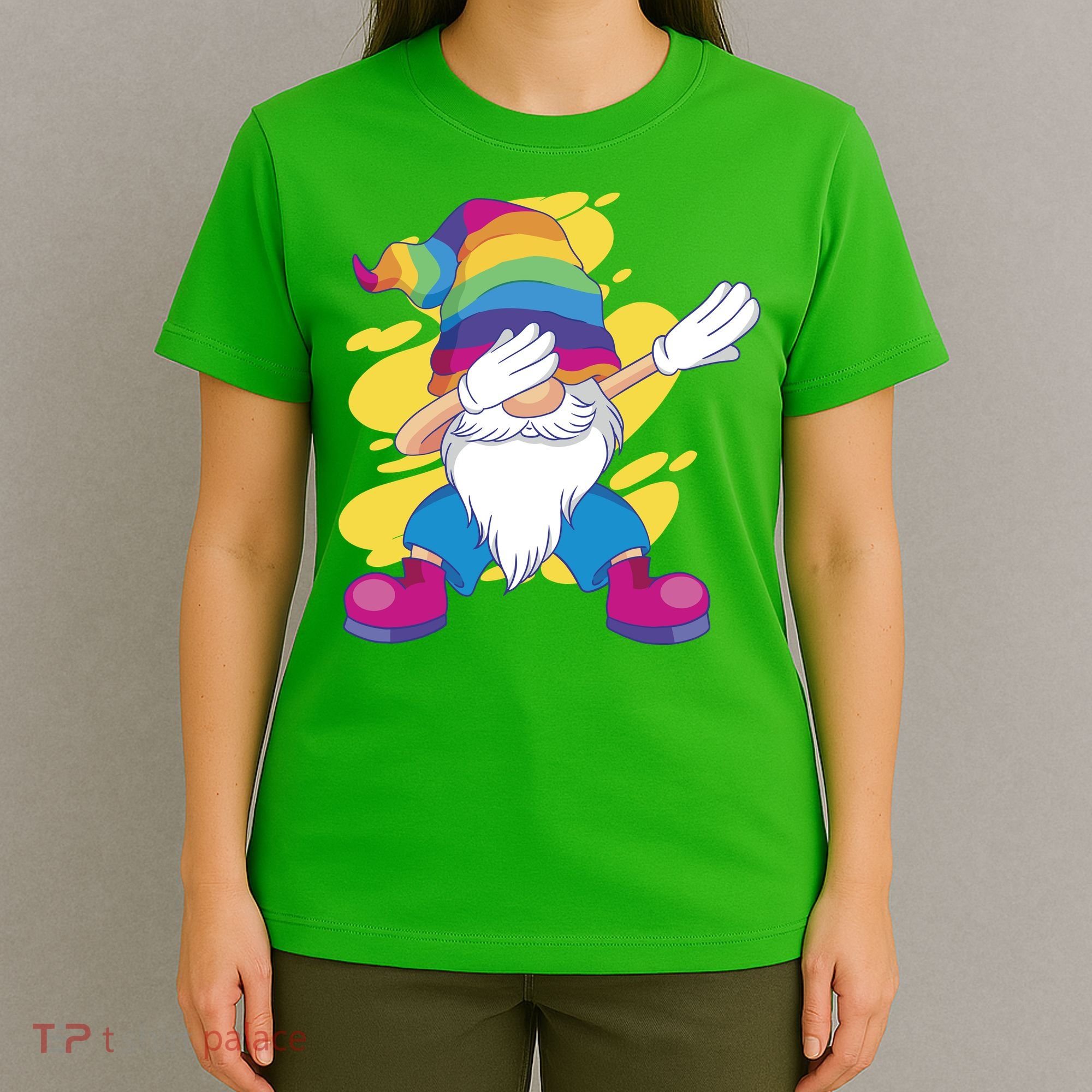 Dabbing Gnome Rainbow T-Shirt
