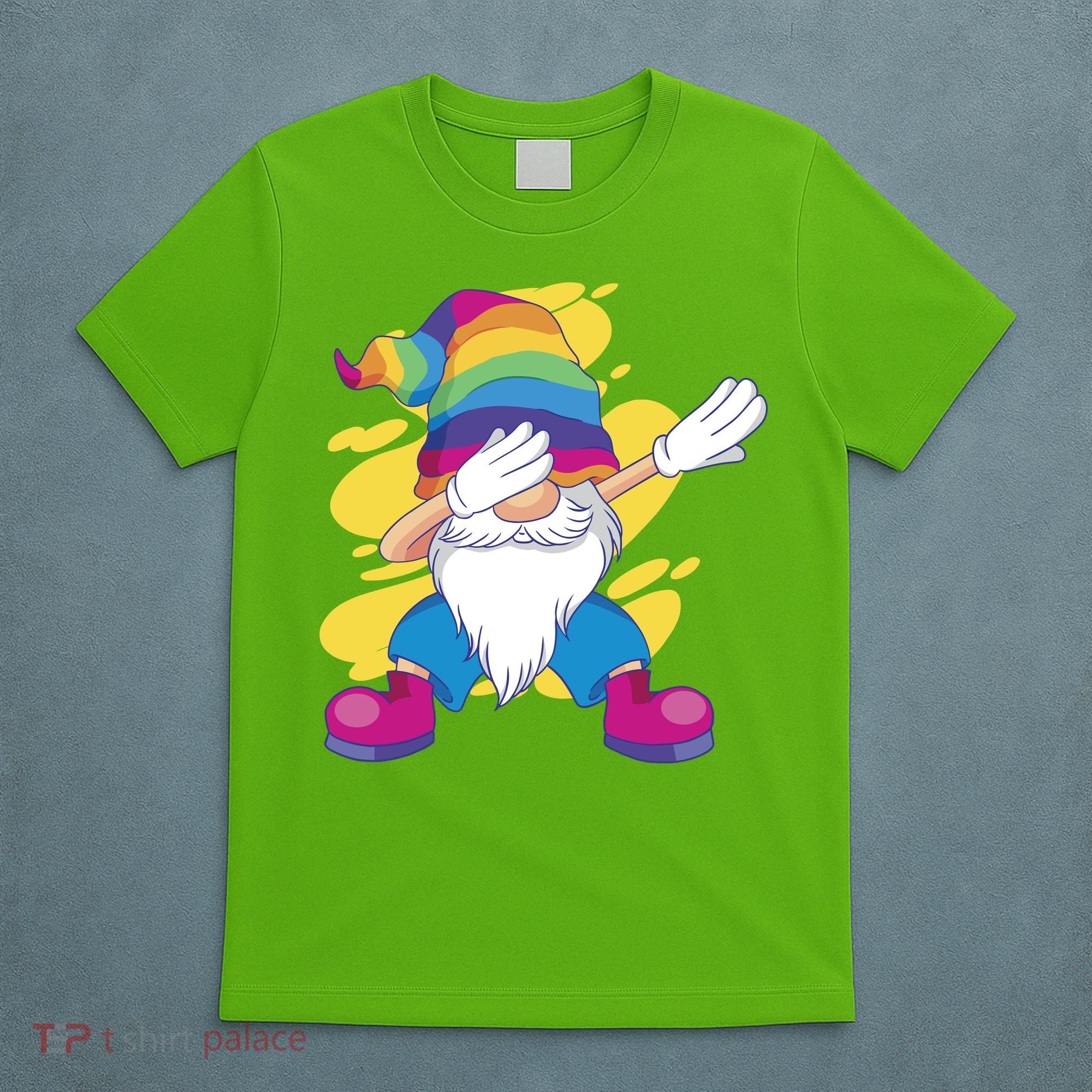 Dabbing Gnome Rainbow T-Shirt