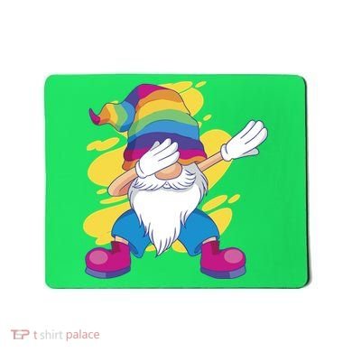 Dabbing Gnome Rainbow Mousepad