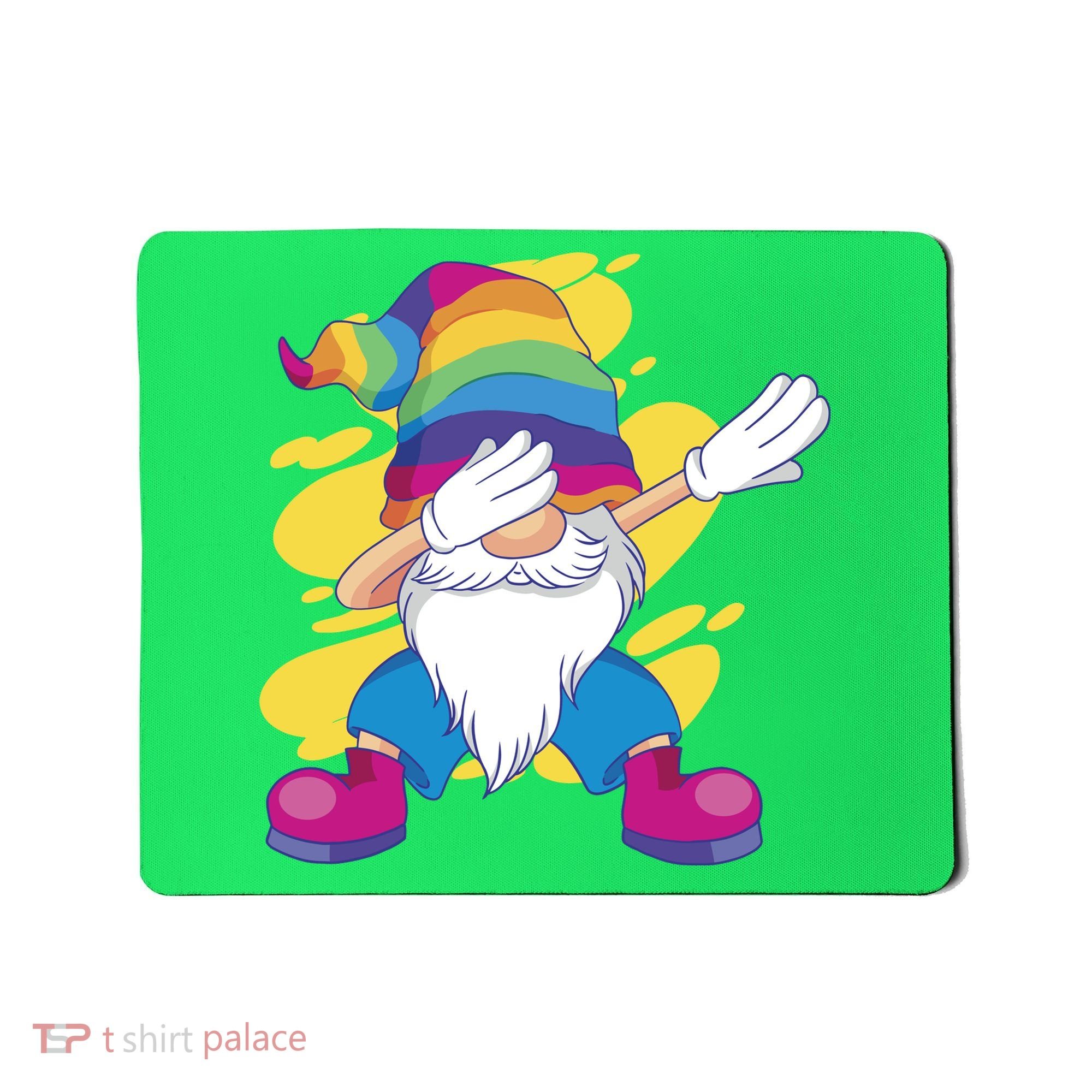 Dabbing Gnome Rainbow Mousepad