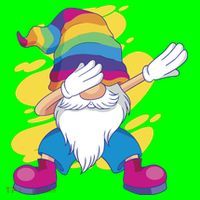 Dabbing Gnome Rainbow Mousepad thumb 1