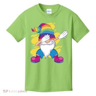 Dabbing Gnome Rainbow Kids T-Shirt