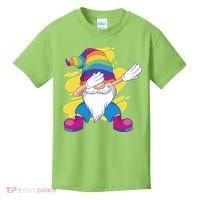 Dabbing Gnome Rainbow Kids T-Shirt thumb 0