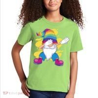 Dabbing Gnome Rainbow Kids T-Shirt thumb 2