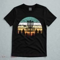 Disc Golf Retro Sunset Vintage Frisbee Golf T-Shirt thumb 5