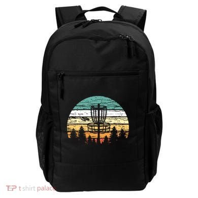 Disc Golf Retro Sunset Vintage Frisbee Golf Backpack