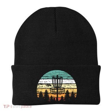 Disc Golf Retro Sunset Vintage Frisbee Golf Beanie