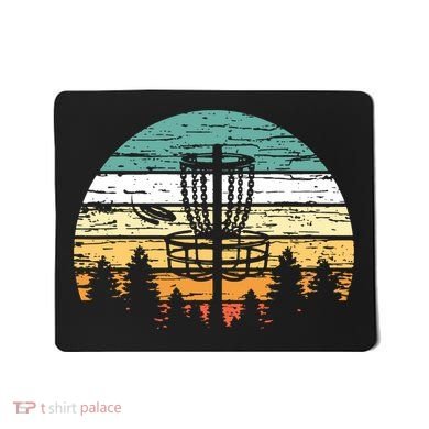 Disc Golf Retro Sunset Vintage Frisbee Golf Mousepad