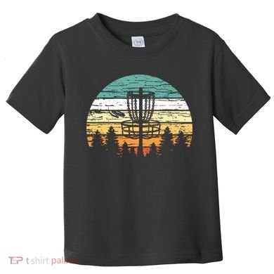 Disc Golf Retro Sunset Vintage Frisbee Golf Toddler T-Shirt