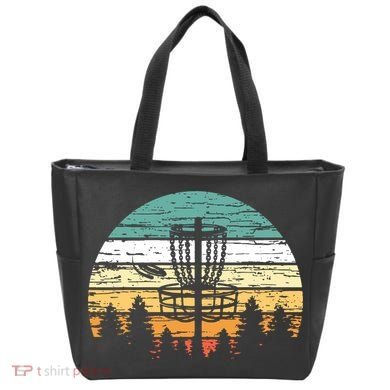 Disc Golf Retro Sunset Vintage Frisbee Golf Tote Bag